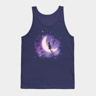 Cat and moon Tank Top